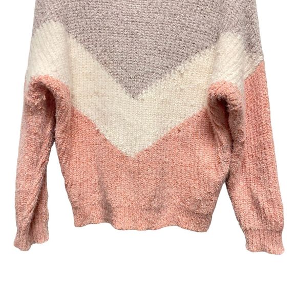Lulu's Women's Colorblock Talk The Block Eyelash Knit Soft Sweater Size Medium - Picture 7 of 15